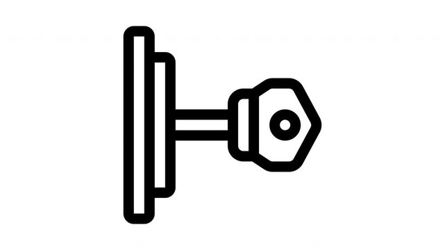 key lock minimalist stroke animation