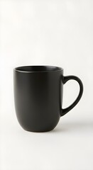 Matte Black Ceramic Coffee Mug for Hot Beverages and Daily Use