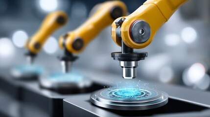 Robotic logistics arms managing component bins in automated warehousing industrial settings technology innovations