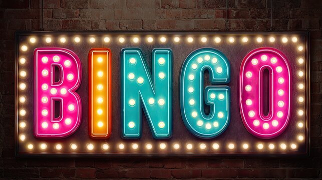 Experience the thrill of the game with this vibrant, retro-style illuminated BINGO sign, perfect for creating excitement and drawing attention to entertainment venues and events.
