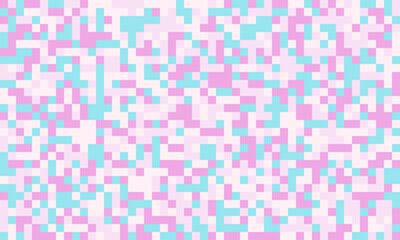 Abstract pixelated background in pastel pink and blue.  Perfect for websites, social media, or print designs needing a soft, playful, and modern aesthetic.