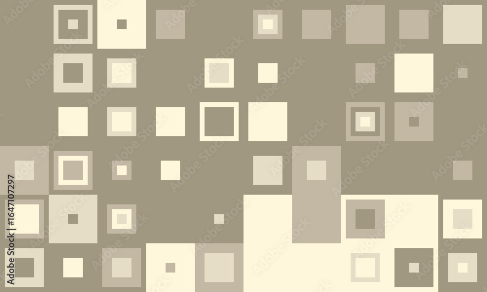 Aufkleber abstract geometric background featuring a dynamic arrangement of beige and gray squares in varying s
