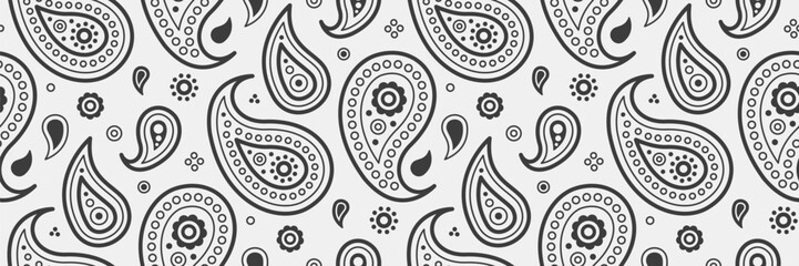 Floral pattern graphic with paisley damask. Fashionable curl of feminine effect. Linen stylish, art variation.