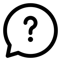 Question Mark Speech Bubble Icon