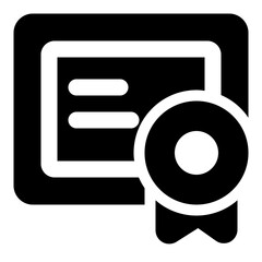 Certificate Icon with Seal