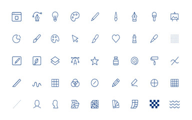 Minimalist linear icons pack for UI design. Artistic outline icon set with simple vector illustration and graphic artwork, perfect for app interfaces, web design, and digital projects and more.