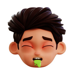 vomiting emoji 3d icon