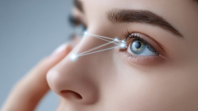 Exploring ai-powered facial recognition systems render visualization in tech environments for enhanced security