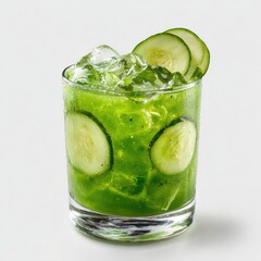 Refreshing cucumber drink in a glass (1)