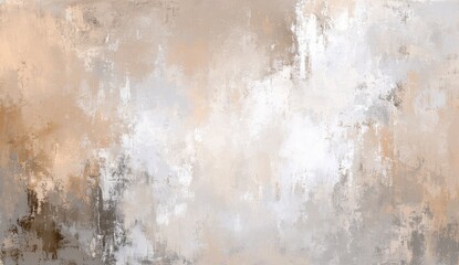 Fototapeta premium Abstract textured painting in muted beige and gray tones