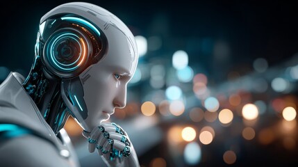 Autonomous ai robot scanning urban environment for safety insights real-time data collection and hazard detection