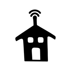 Smart Home Automation Wireless Technology Illustration for Modern Living and Connectivity