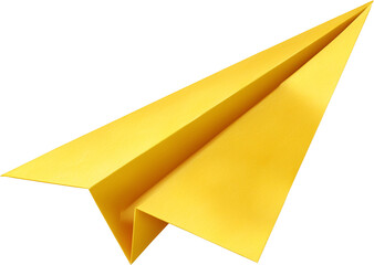 Minimal Yellow Paper Airplane Illustration