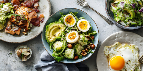 Delicious Keto Meal Prep: Salmon, Bacon, Avocado, and Eggs for a Healthy Lifestyle