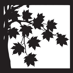 Maple Leaf Silhouette Laser Cut Panel