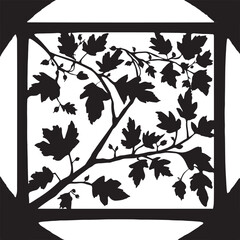 Maple Leaf Silhouette Laser Cut Panel