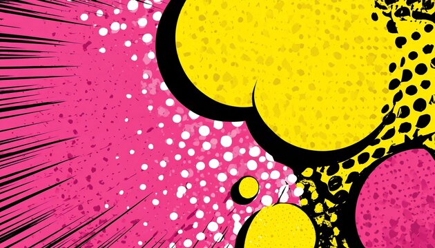 SFONDO ASTRATTO POP ART CON FORME DINAMICHE E COLORI VIVACI