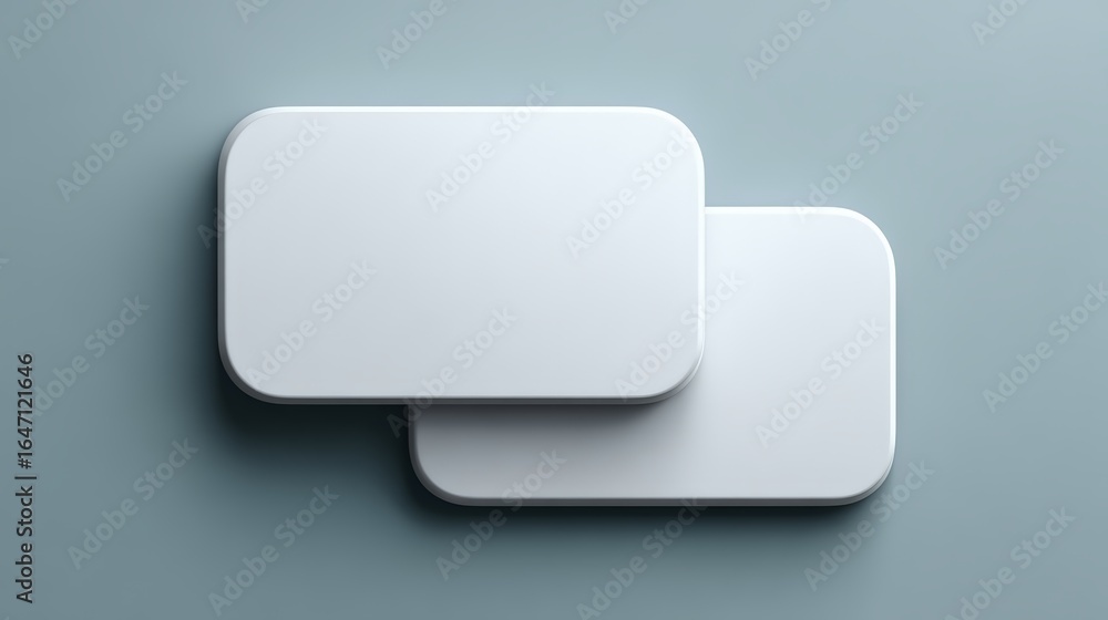 Aufkleber minimalistic design featuring blank rectangular shapes on a smooth surface.