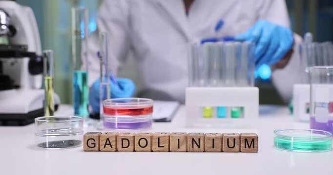 Exploring gadolinium with vibrant chemical solutions and advanced lab equipment for meaningful research