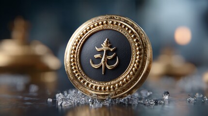 Golden sunburst behind standing shiva blessing sacred space spiritual artwork serene atmosphere divine perspective