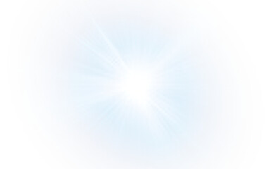 Fototapeta premium Solar Beam PNG with Glitter and Lens Glare