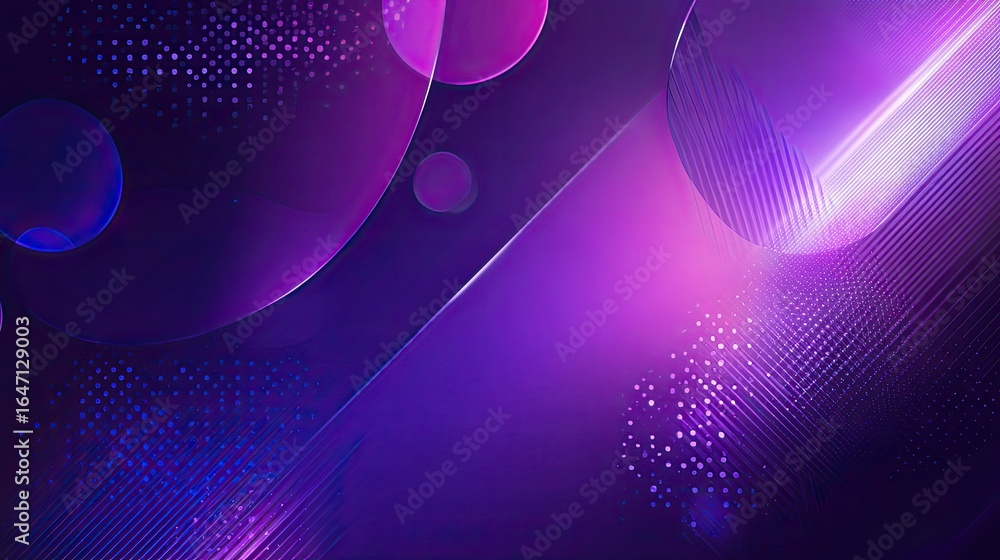 Poster captivating abstract purple gradient background with glowing bokeh lights and fluid geometric shapes