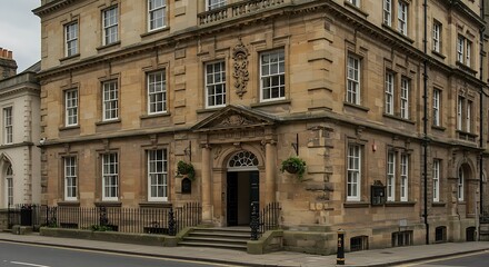 Obraz premium Georgian facade showcasing unique craftsmanship in UK