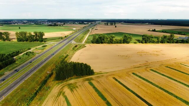 s5 highway road infrastucture dron flight above