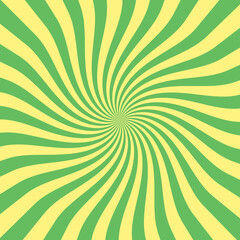 Vibrant green and yellow spiral background for dynamic designs and eye-catching visual effects perfect for ads