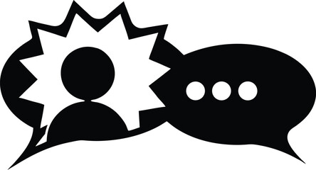 comic dialogue vector icon.