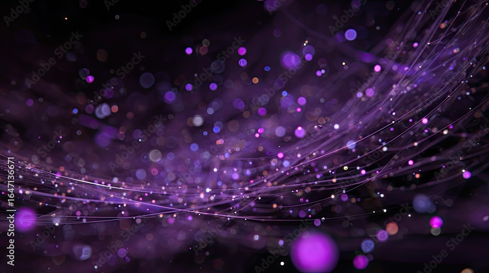 Poster captivating abstract bokeh lights and flowing ethereal threads create a magical, dreamy atmosphere p