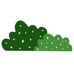 Green bushes vector illustration