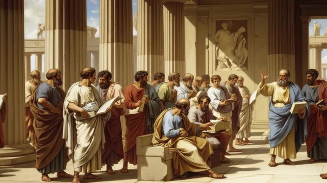 Ancient Greek Philosophers: A Classical Lecture in Athens' Academy