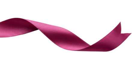 Violet satin ribbon png isolated on transparent background