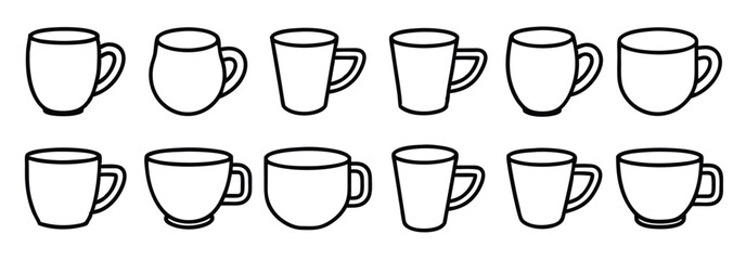 Cup line art design illustration modern beverage cup drawing