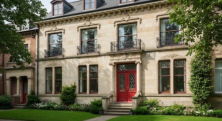 Naklejka premium Luxury living spaces: victorian design perspective