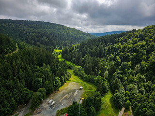 green mountain landscape in the summer