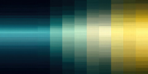 Vibrant abstract image featuring gradient of colors transitioning from dark blue to bright yellow, with pixelated texture creating modern and dynamic feel