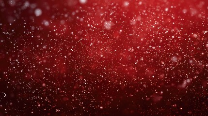 Red background with many small white particles