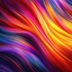 Vibrant, swirling abstract art with flowing lines of color