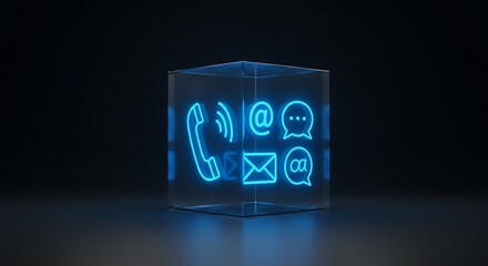 Digital Contact Cube: Neon Communication Channels