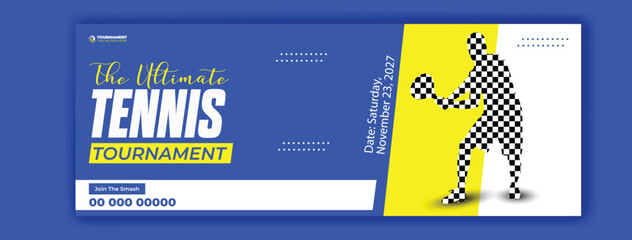 Elegant Blue and Yellow Racing Event Ticket Design for November 23 2027