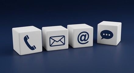 Contact Options: Phone, Email, Chat, and Mail Icons