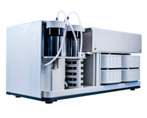 Laboratory liquid chromatography system isolated on a transparent background