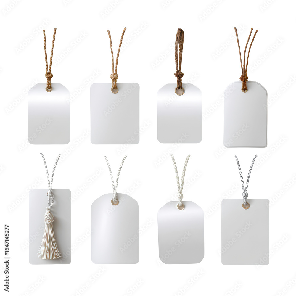 Poster labeling tags set isoleted on transparent background .