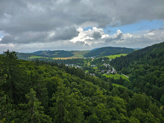 grey clouds over the valley 