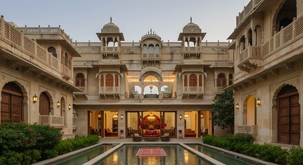 Fototapeta premium Luxury living spaces: heritage design perspective