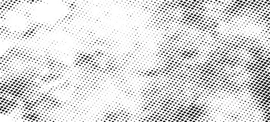 Vector grunge halftone effect. Black dots texture abstract background.