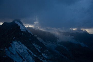 mountains in the morning