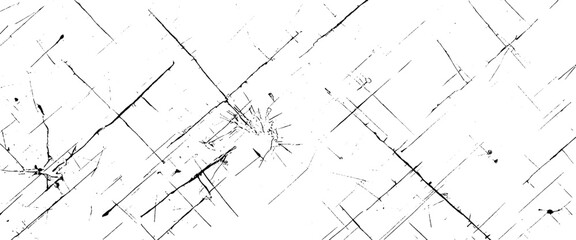 Vector black and white cracked marble tile and wall	